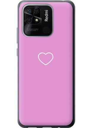 Чехол на xiaomi redmi 10c сердце 2 из пластика fch_0011468