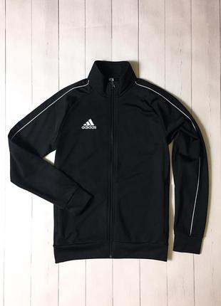 Детская черная спортивная кофта олимпийка мастерка adidas адидас. размер 13-14y / l / 164