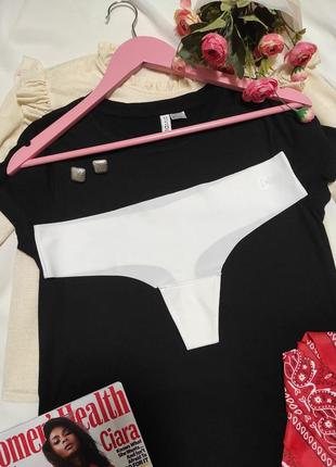 Ніжні білі трусики стрінги безшовні труси лазерки