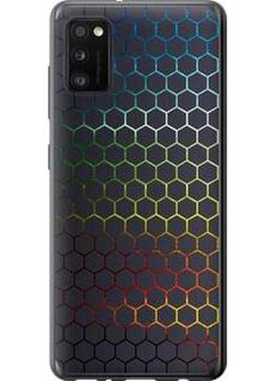 Чехол на samsung galaxy a41 a415f переливающиеся соты из пластика fch_0010223