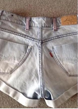 Светло-голубые джинсовые шорты levi strauss , оригинал 3