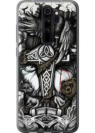Чехол на xiaomi redmi note 8 pro тату викинг из пластика fch_0002151