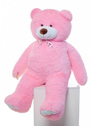 М'яка іграшка для дітей і дорослих, плюшевий мішка, містер ведмідь, колір рожевий, розмір 200 см2 фото