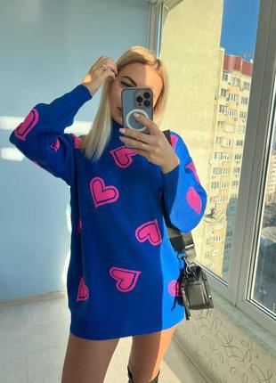 Яскраві стильні светри-туніки ❤️‍🔥❤️‍🔥 • виробництво туреччина🇹🇷, oversized3 фото