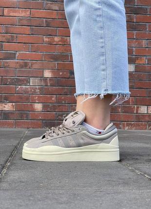 Adidas campus x bad bunny brown beige3 фото