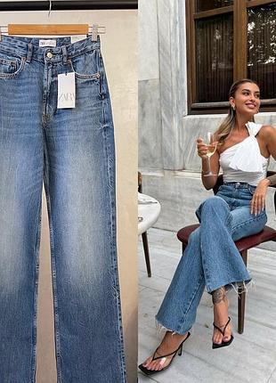 Джинси wide leg zara
