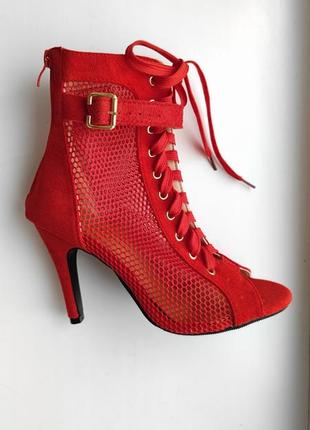Красная обувь для танцев high heels хилс хилсы7 фото
