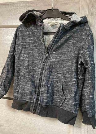 Тёмно-серая кофта 98-104 размер 2907 2