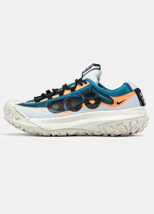Чоловічі водостійкі кросівки nike acg mountain fly 2 gore-tex white blue orange