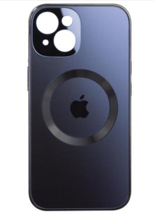 Чохол fiji magsafe для apple iphone 13 противоударный бампер з захистом блоку камер темно-синій