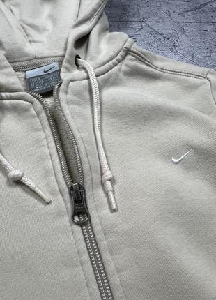 Винтажная зепка nike acg vintage nike small swoosh cream zip-hoodie6 фото