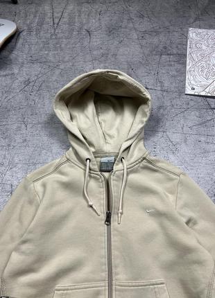 Винтажная зепка nike acg vintage nike small swoosh cream zip-hoodie3 фото