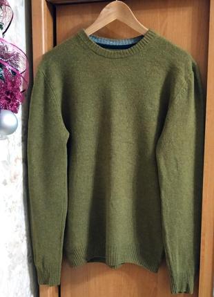 Christian berg. свитор. merino. 100% шерсть. размер м. цвет хаки