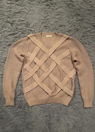 Burberry шерсть + кашемир стильный свитер от премиум бренда