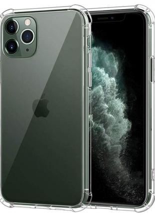 Прозорий чохол для iphone 11 pro max ударостійкий силіконовий shockproof (бампер)