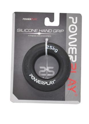 Эспандер кистевой силиконовый powerplay pp-4324 hand grip ring hard 25 кг. черный