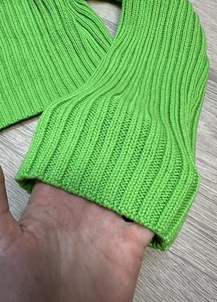 Зеленый свитер оверсайз zara укороченная кофта от zara5 фото