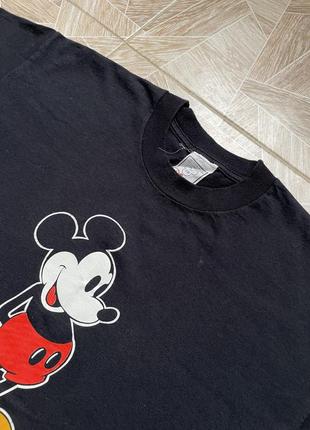 Футбол cartoon retro vintage 80’s disneyland mickey mouse black tee3 фото