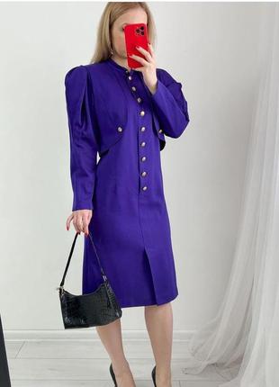 Винтажное фиолетовое платье louis feraud5 фото