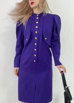 Винтажное фиолетовое платье louis feraud1 фото