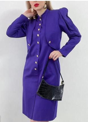 Винтажное фиолетовое платье louis feraud3 фото