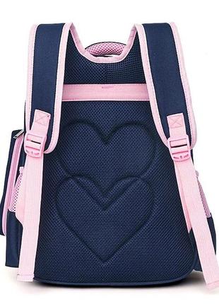 Школьный рюкзак с пеналом для девочки 1 2 3 класс, розовый ортопедический портфель в школу7 фото