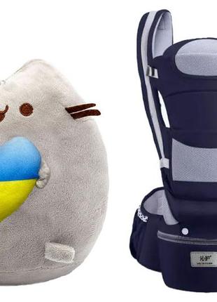 Мягкая игрушка pusheen cat s&t с сердцем и хипсит, эрго-рюкзак baby carrier 6 в 1 темно-синий (n-10567)1 фото