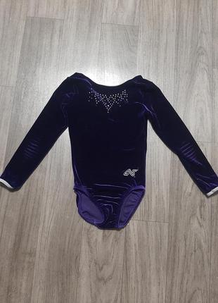 Велюровий спортивний купальник з довгим рукавом