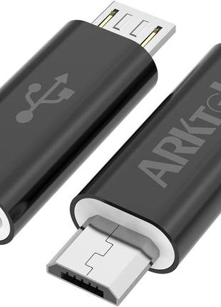 Адаптер arktek micro usb — usb c [2 шт.], usb-папа — micro usb-гнездо поддерживает зарядку и синхронизацию1 фото