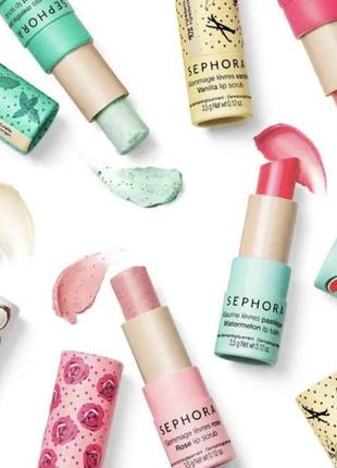 Оригинальный скраб для губ sephora rose3 фото