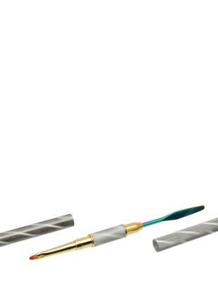 Пензель для акригеля овал+лопатка райдужна (№2)