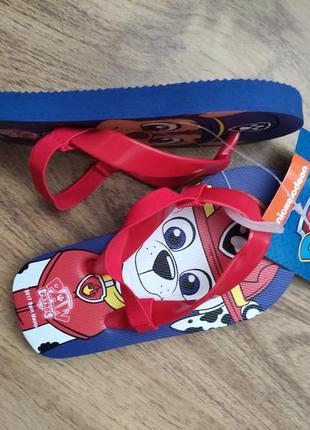 Дитячі шльопанці маршал чейз гонщик paw patrol disney р.23/25, 26/29 30/32