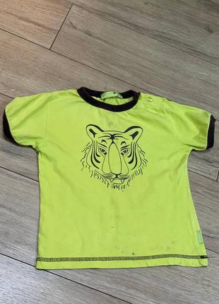 Жовта футболка тигр 98-104