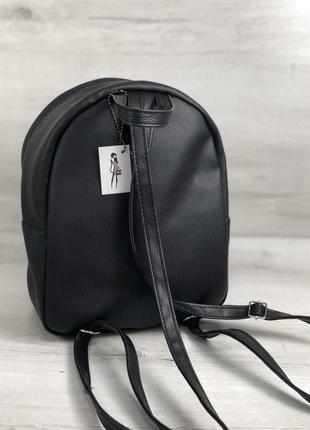 Рюкзак «мері» чорний із сірим2 фото