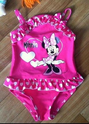 Яркий купальник disney minnie mouse 9-12мес