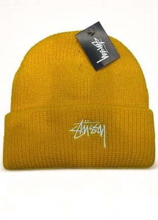 Шапка stussy желтый1 фото