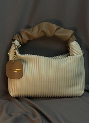 Женская стильная сумочка, модная сумка экокожа белая