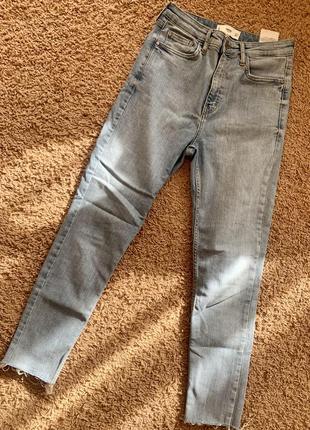 Джинси жіночі стрейчеві висока посадка mango s/m