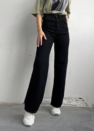Женские базовые джинсы с высокой посадкой1 фото