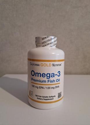 Омега-3, рыбий жир от&nbsp;california gold nutrition
180&nbsp;мг эпк и 120&nbsp;мг дгк