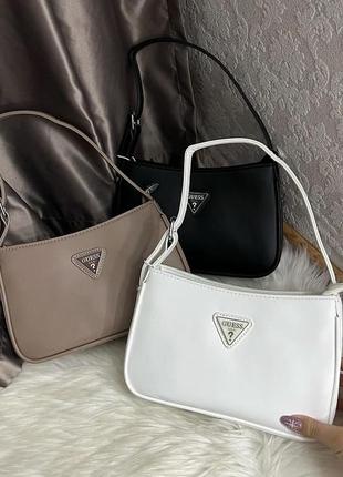 Жіноча брендова сумка guess, сумка гесс, сумка через плече, сумка з логотипом, сумка на ремінці1 фото