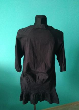 Блузка туніка для вагітних чорна хб2 фото
