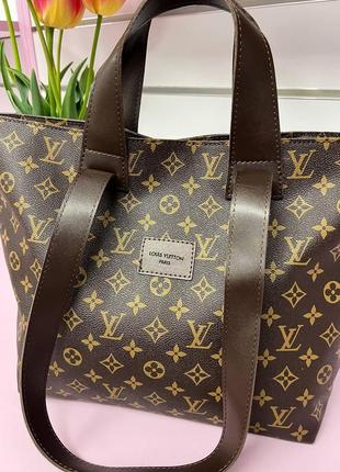 Коричневая брендовая  сумка из структурной экокожи вместительная удобная