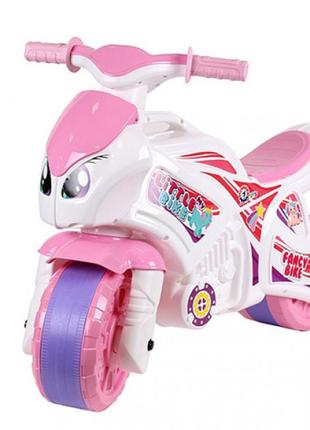 Мотоцикл технок 5798 рожевий каталка дитячий мотобайк біговел велобіг толокар для дівчаток1 фото
