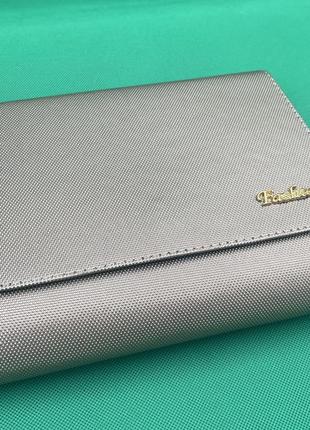 Клатч коричневий з бантиком