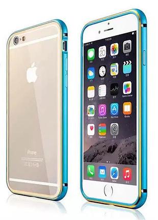 Металевий бампер накладка для iphone 5/5s/5se бірюзовий