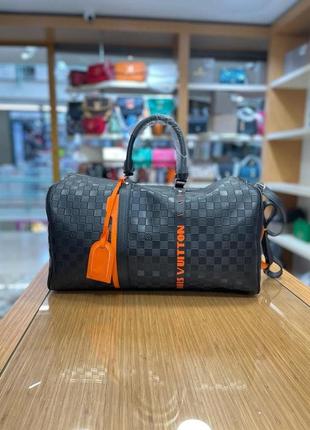 Сумка дорожная черная  damier лучшее качество