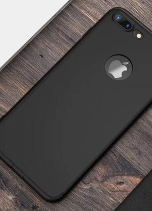 Силиконовый чехол для iphone 7/ iphone 8 ультратонкий черный мужской3 фото