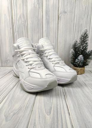 Кроссовки зимние nike m2k tekno high winter white4 фото