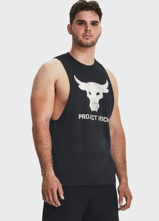 Under armour чоловіча чорна майка ua pjt rock brahma bull tank